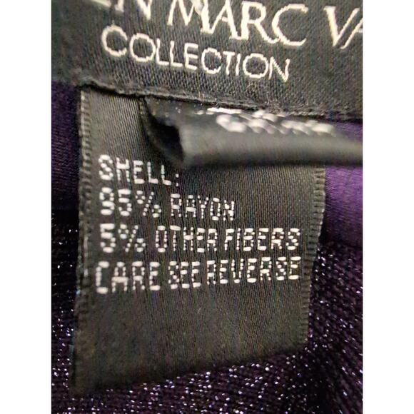 Carmen Marc Valvo Purple Beaded Bandage Dress Small Cocktail Evening Party Glam - Picture 5 of 6